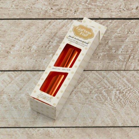 ADCO725696 - GoPress Heat Activate Foil - Red Copper (Iridescent Square Pattern) - 125mm x 5m