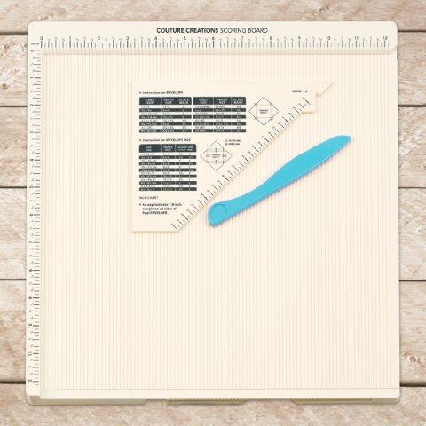 ADCO726342 - Couture Creations 12x12 Scoring Board (includes Bone Folder and Guide)