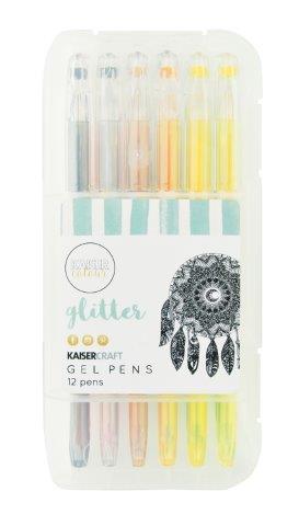 KCCL106 - Kaisercraft Gel Pen Box - 12 Glitter Colours