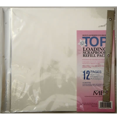 MC 899676 - MCS 12x12 Album Refills (6 Pack) - Fits MCS and Couture Creations Postbound Albums