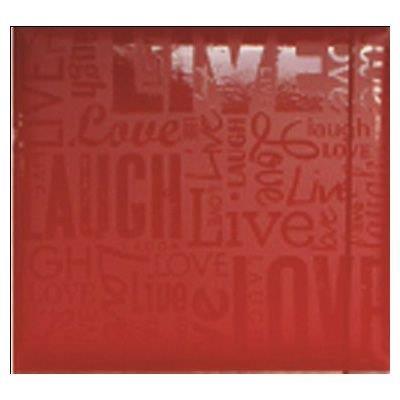 MC848115 - MCS 12x12 Postbound Album - Live, Laugh, Love (Embossed Red)