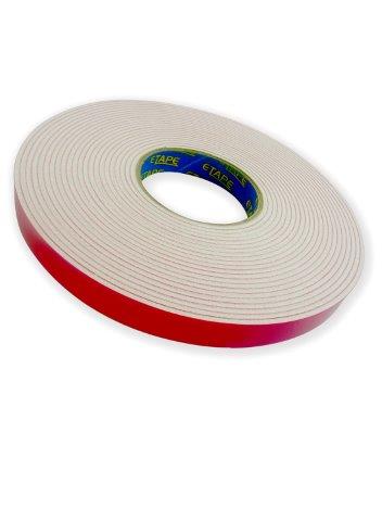 TW7016 - Tape Wormz White Double Sided Foam Tape - 3mm x 18mm x 10m
