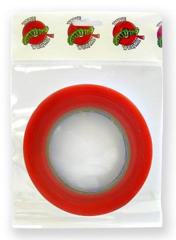 TW7092 - Tape Wormz Red Double Sided High Tack Tape - 6mm x 25m