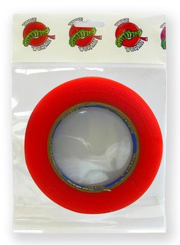TW7115 - Tape Wormz Red Double Sided High Tack Tape- 12mm x 25m