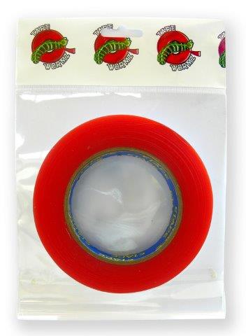TW7139 - Tape Wormz Red Double Sided High Tack Tape - 18mm x 25m